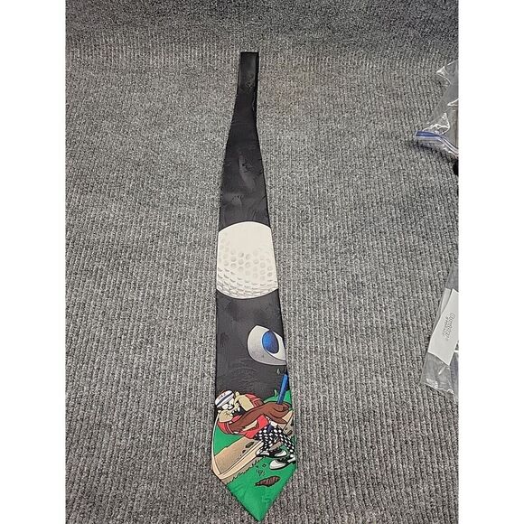 Other - Tazmanian Devil Golf Mens Neck Tie Looney Tunes Mania 1996 Vintage Taz Polyester